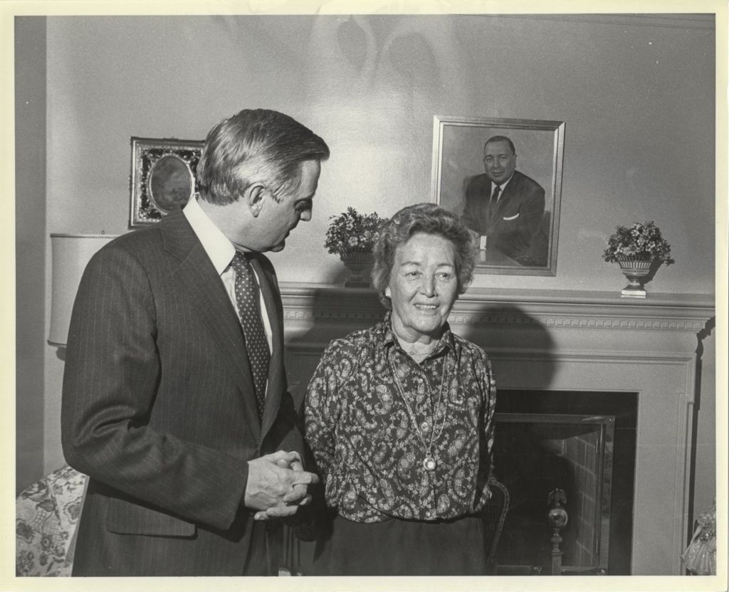 Miniature of Walter Mondale and Eleanor Daley at the Daley home