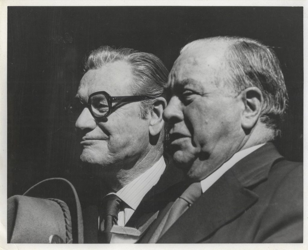 Miniature of Richard J. Daley with Nelson Rockefeller
