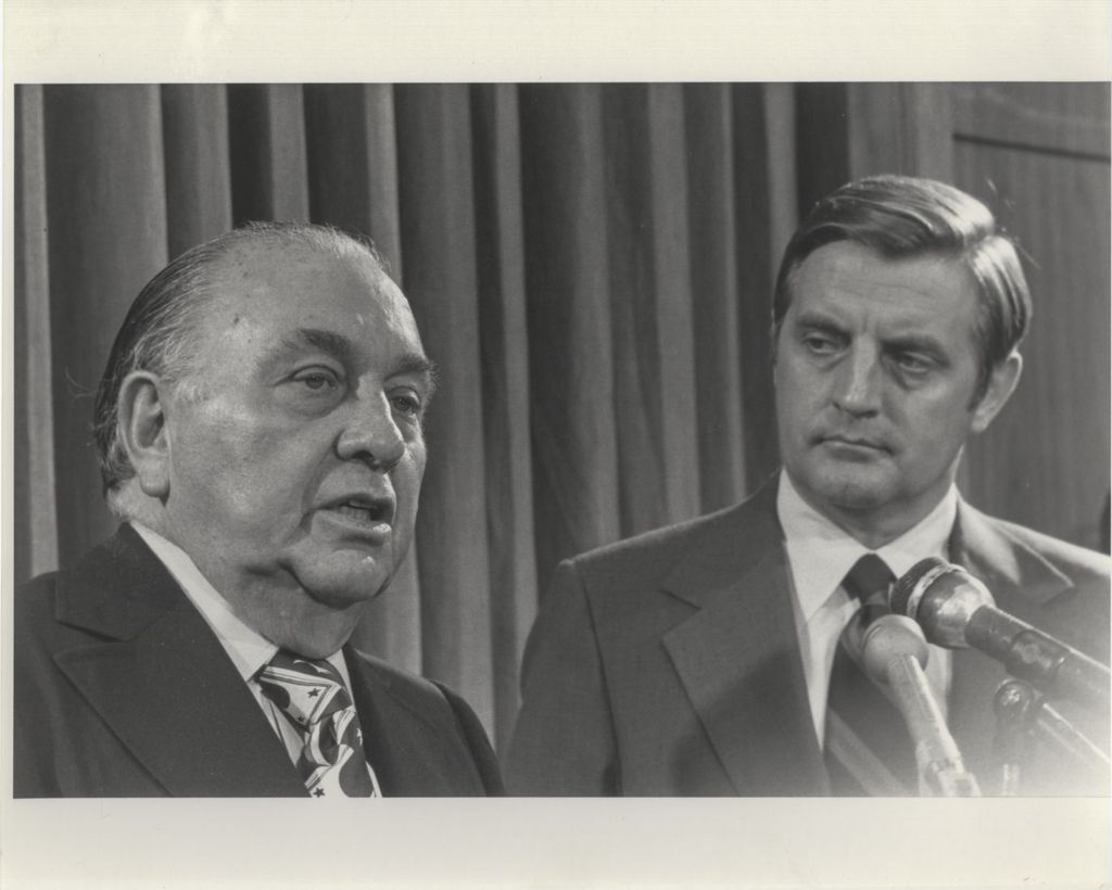 Richard J. Daley with Walter Mondale