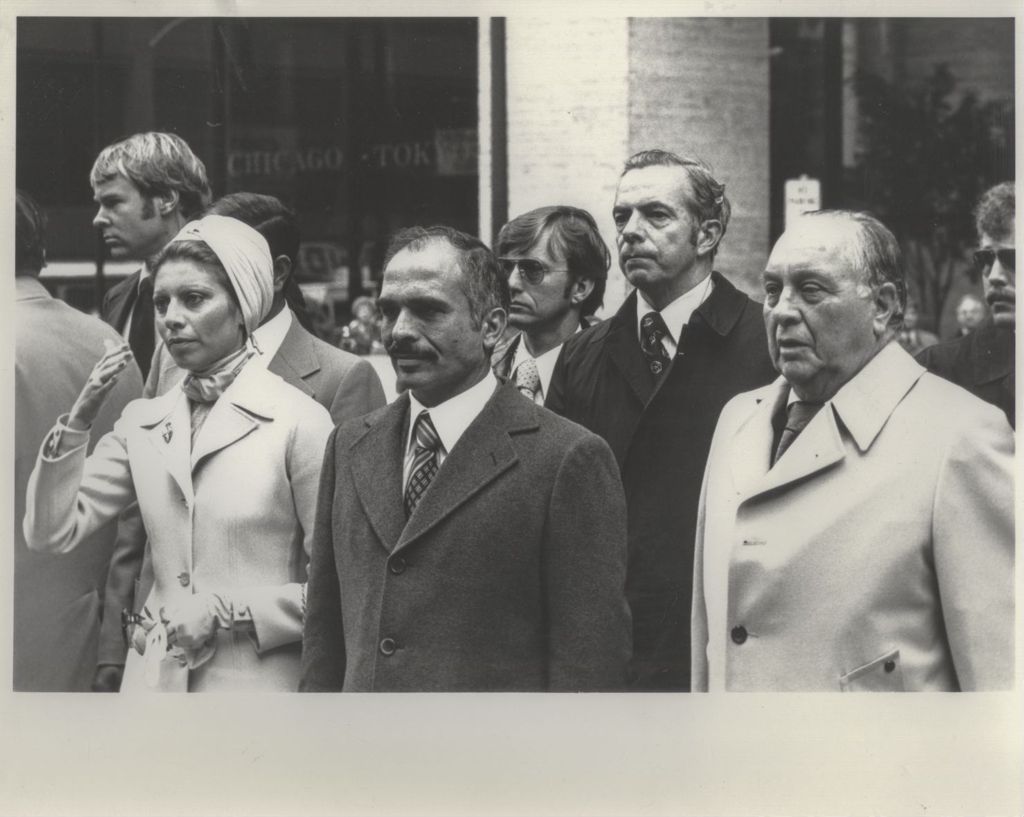 King and Queen of Jordan with Richard J. Daley in Chicago