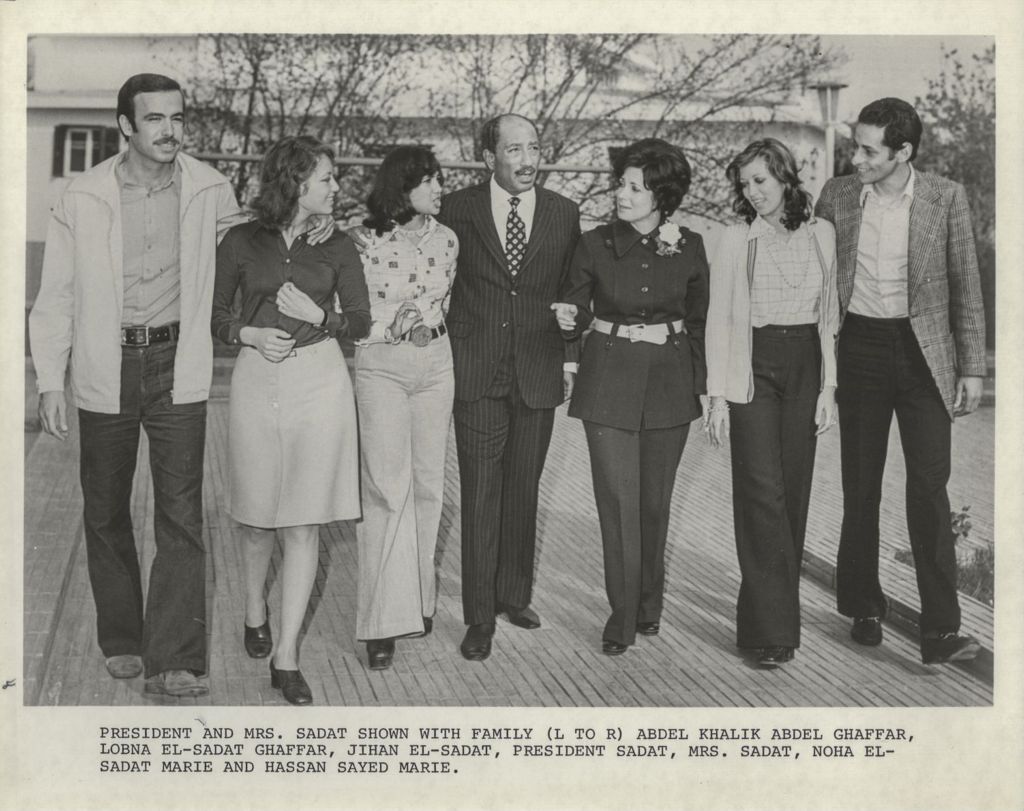 Anwar Sadat with his family