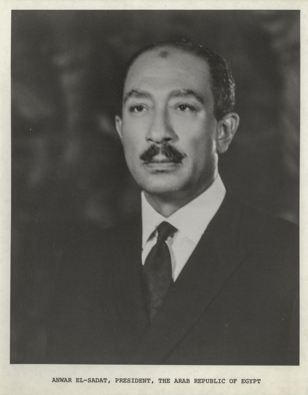 Miniature of President Anwar Sadat of Egypt
