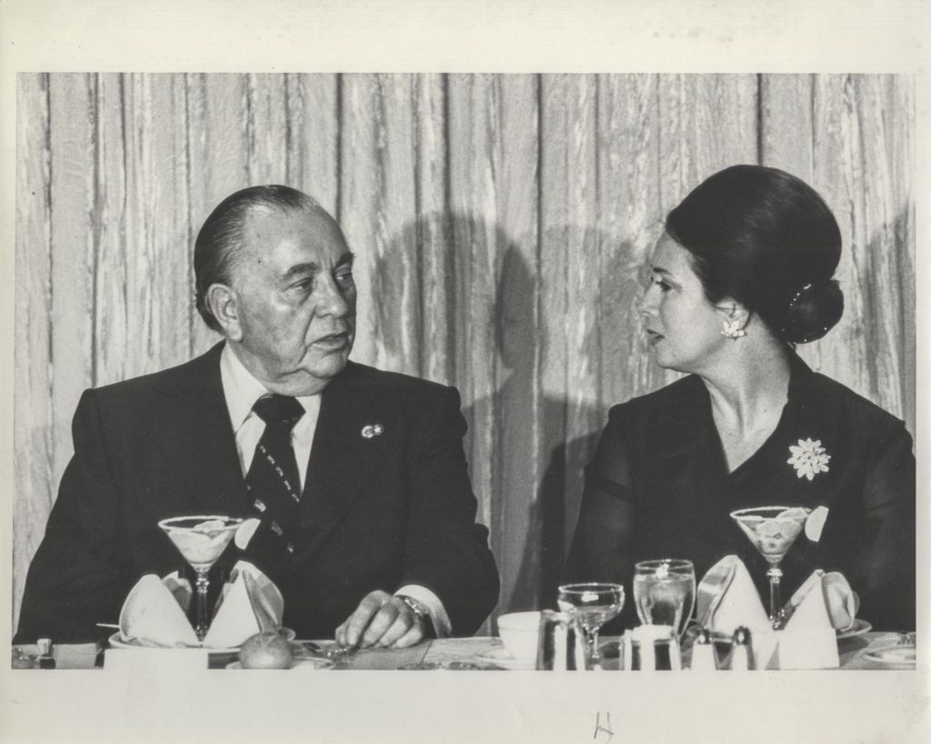 Miniature of Banquet during Chicago visit of President Anwar Sadat of Egypt