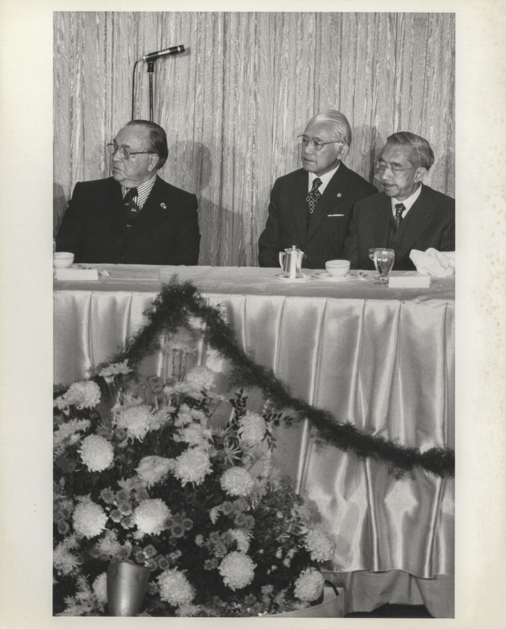 Miniature of Richard J. Daley and Emperor Hirohito at a banquet