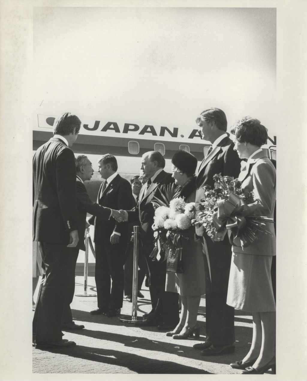 Richard J. Daley welcomes Emperor Hirohito to Chicago