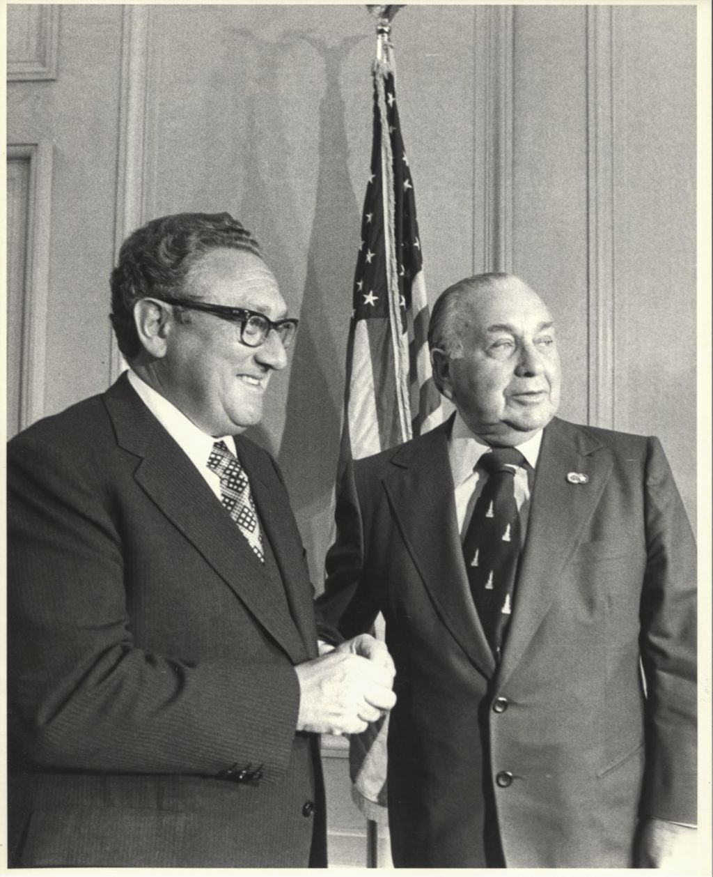 Miniature of Richard J. Daley with Henry Kissinger
