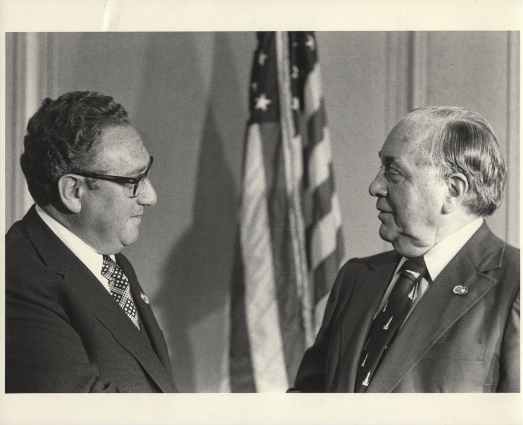 Miniature of Richard J. Daley with Henry Kissinger