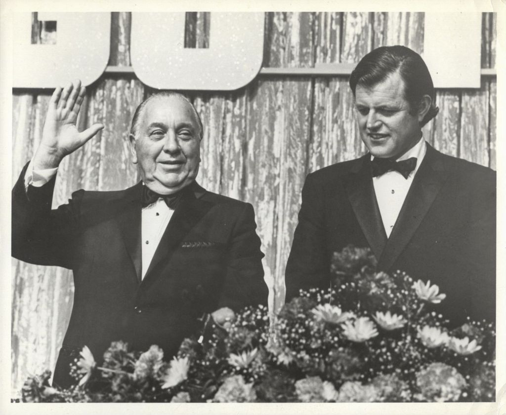 Miniature of Richard J. Daley with Edward M. Kennedy