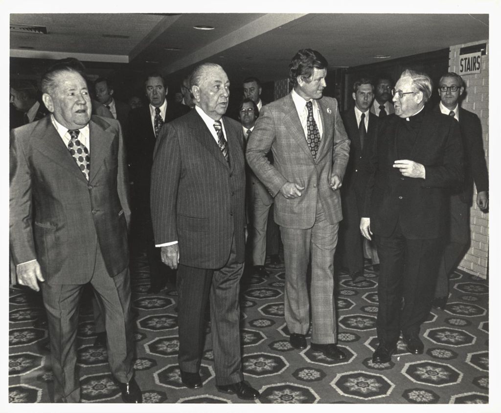 Richard J. Daley with Edward M. Kennedy and others