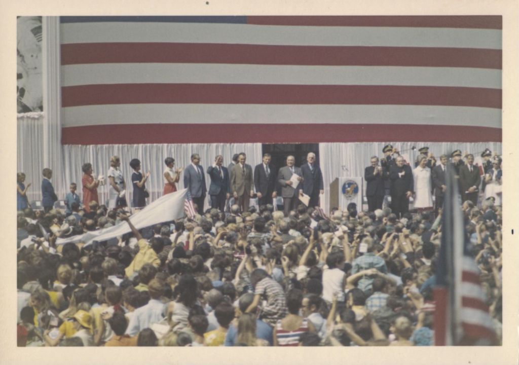 Ceremony for Apollo 11 astronauts Armstrong, Aldrin, and Collins