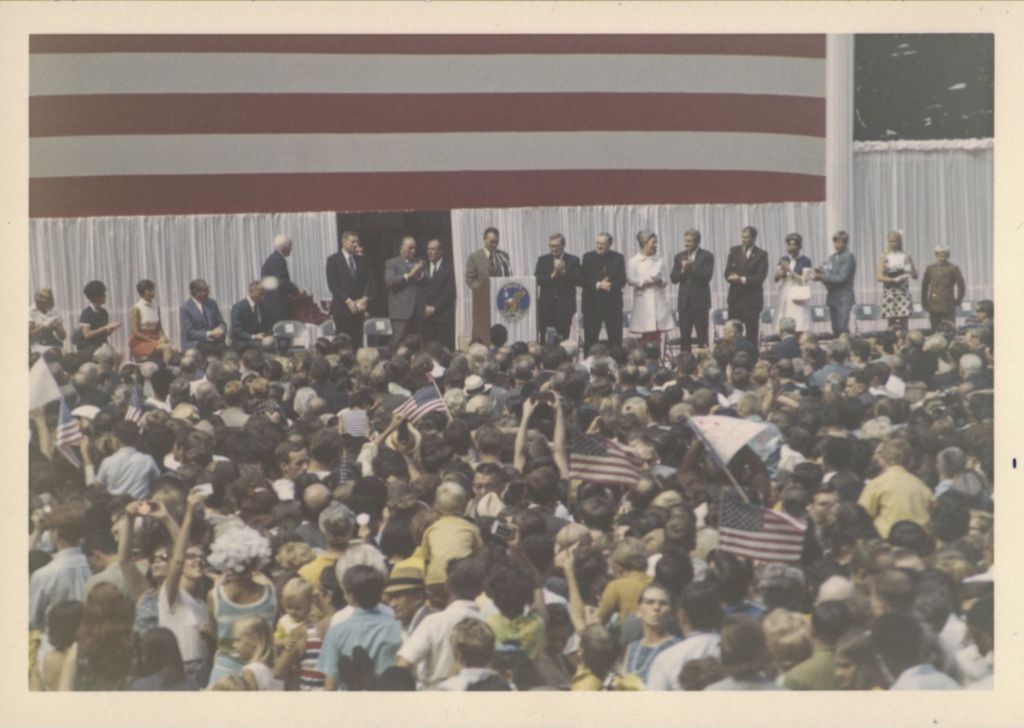 Miniature of Ceremony for Apollo 11 astronauts Armstrong, Aldrin, and Collins