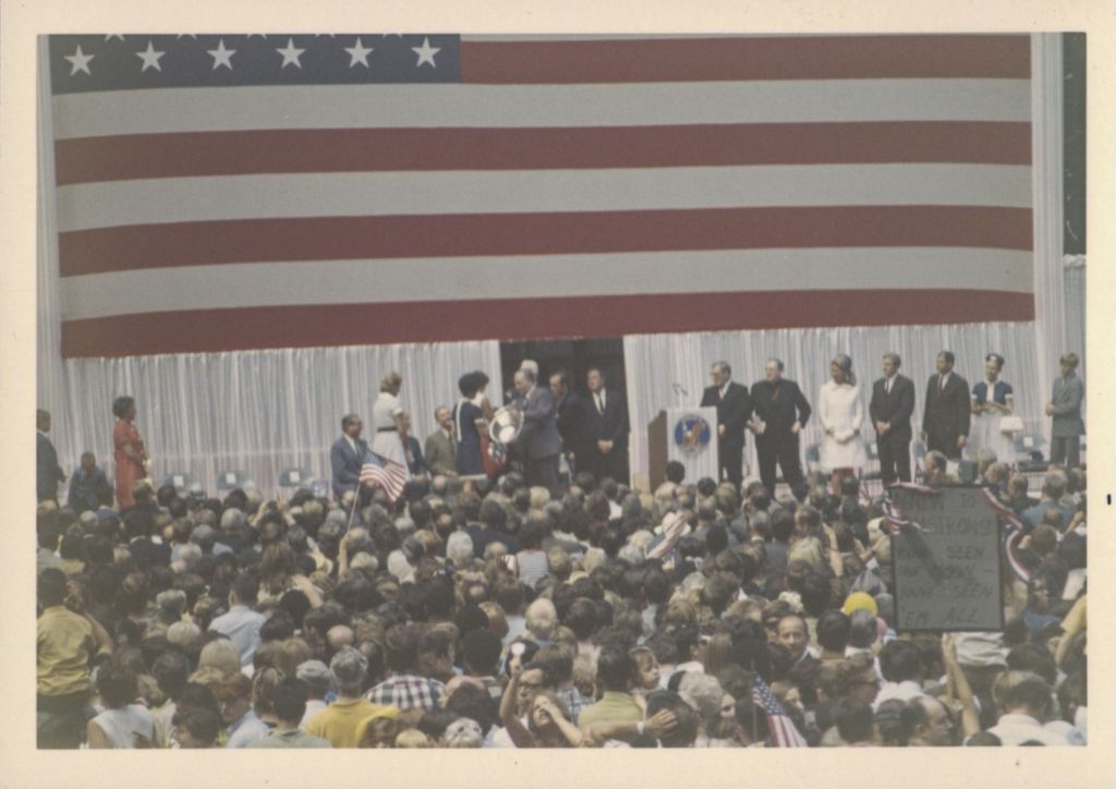 Miniature of Ceremony for Apollo 11 astronauts Armstrong, Aldrin, and Collins