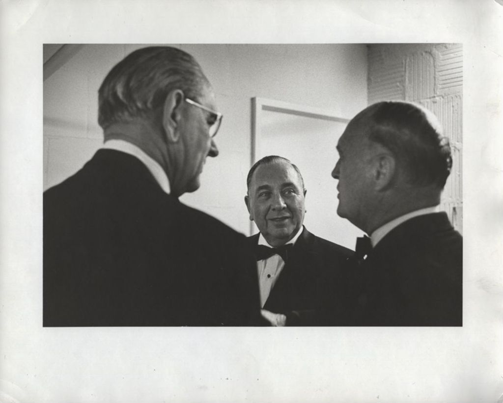 Richard J. Daley with Lyndon B. Johnson and Hubert Humphrey