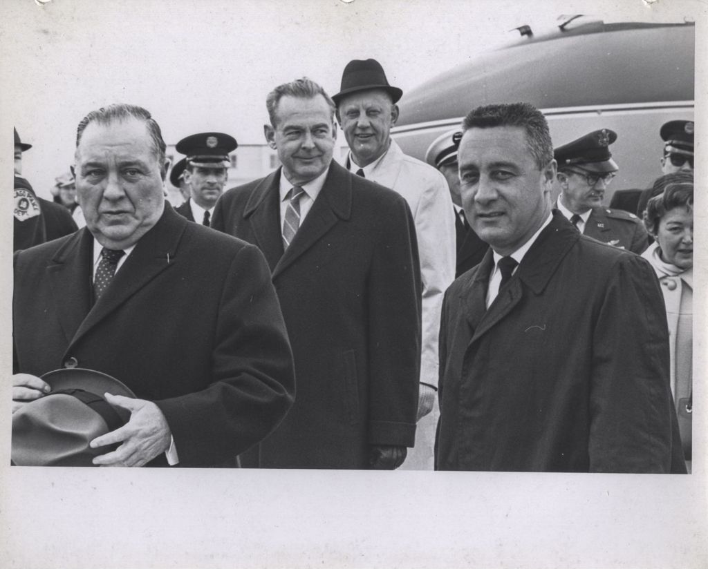 Miniature of Richard J. Daley with Gus Grissom at the airport