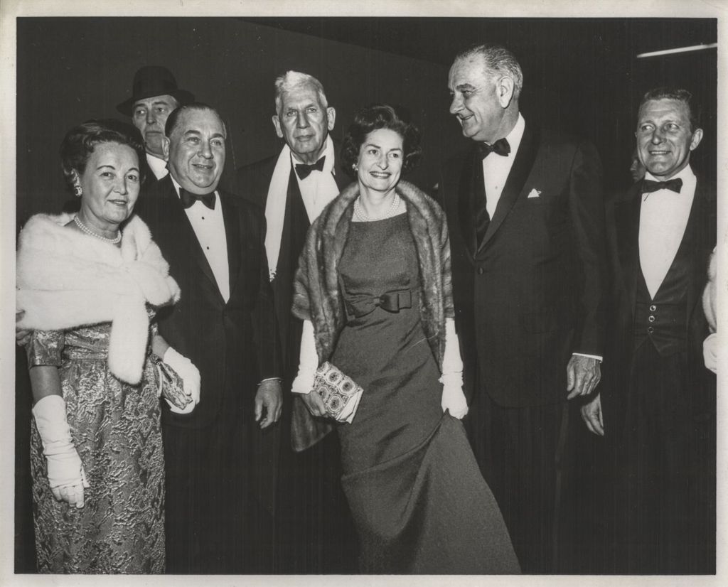 Miniature of Eleanor and Richard J. Daley with Lady Bird and Lyndon Johnson