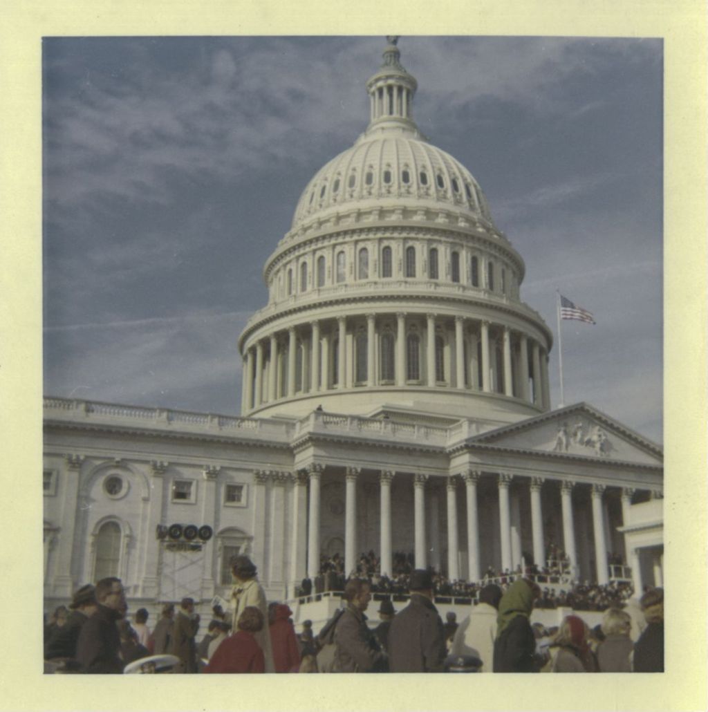 Miniature of U.S. Capitol dome during Lyndon B. Johnson's Inauguration