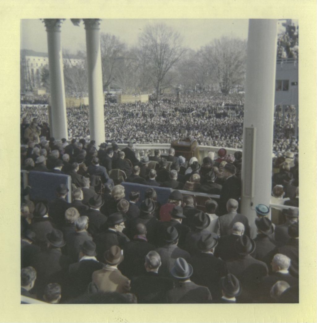 Audience at Lyndon B. Johnson's presidential inauguration