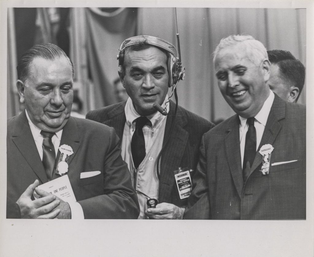 Richard J. Daley and two men at the Democratic National Convention