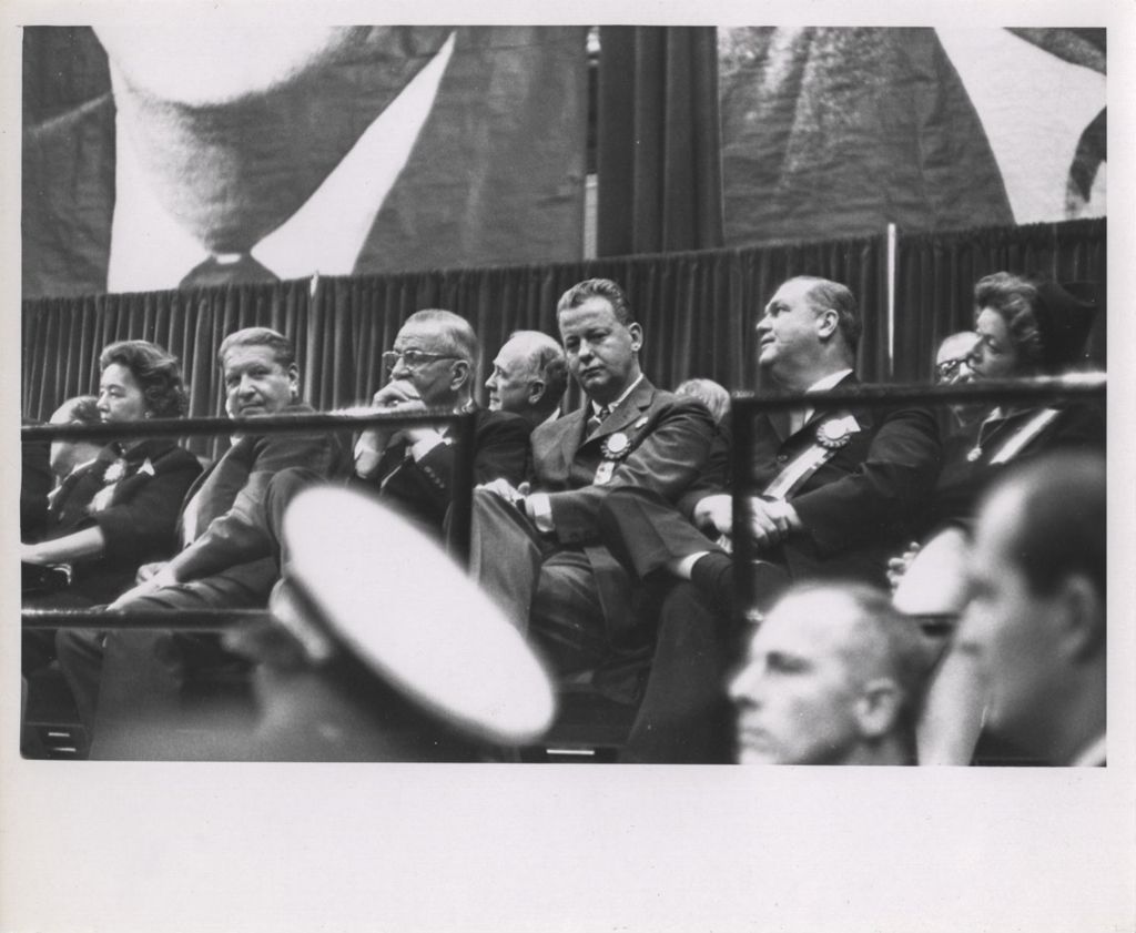 Lyndon Johnson and others at a convention