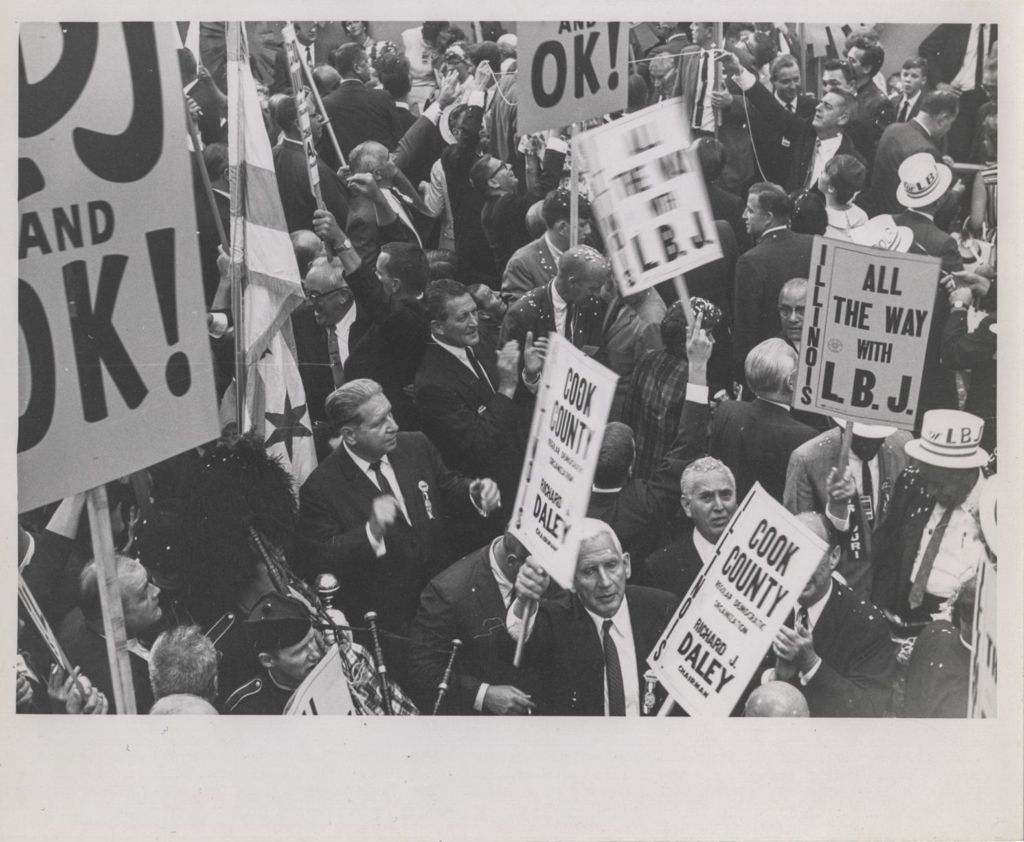 Miniature of Crowd with campaign placards