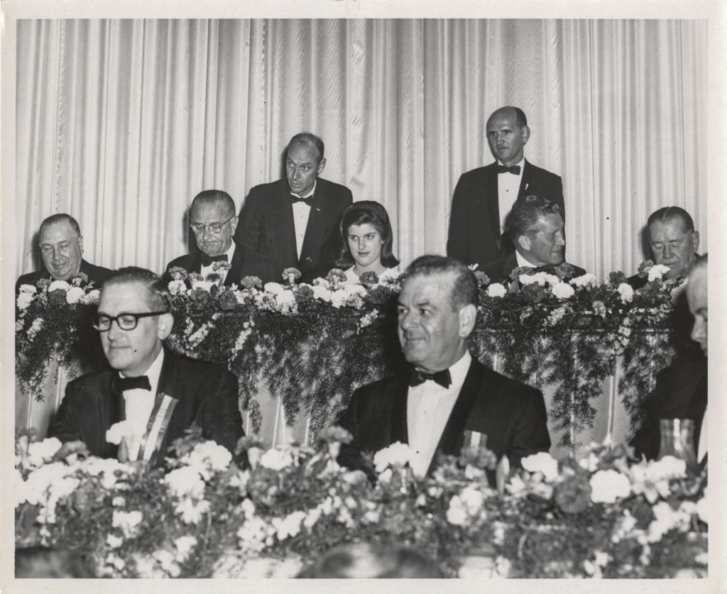 Richard J. Daley, Lyndon B. Johnson and others at Democratic Party banquet