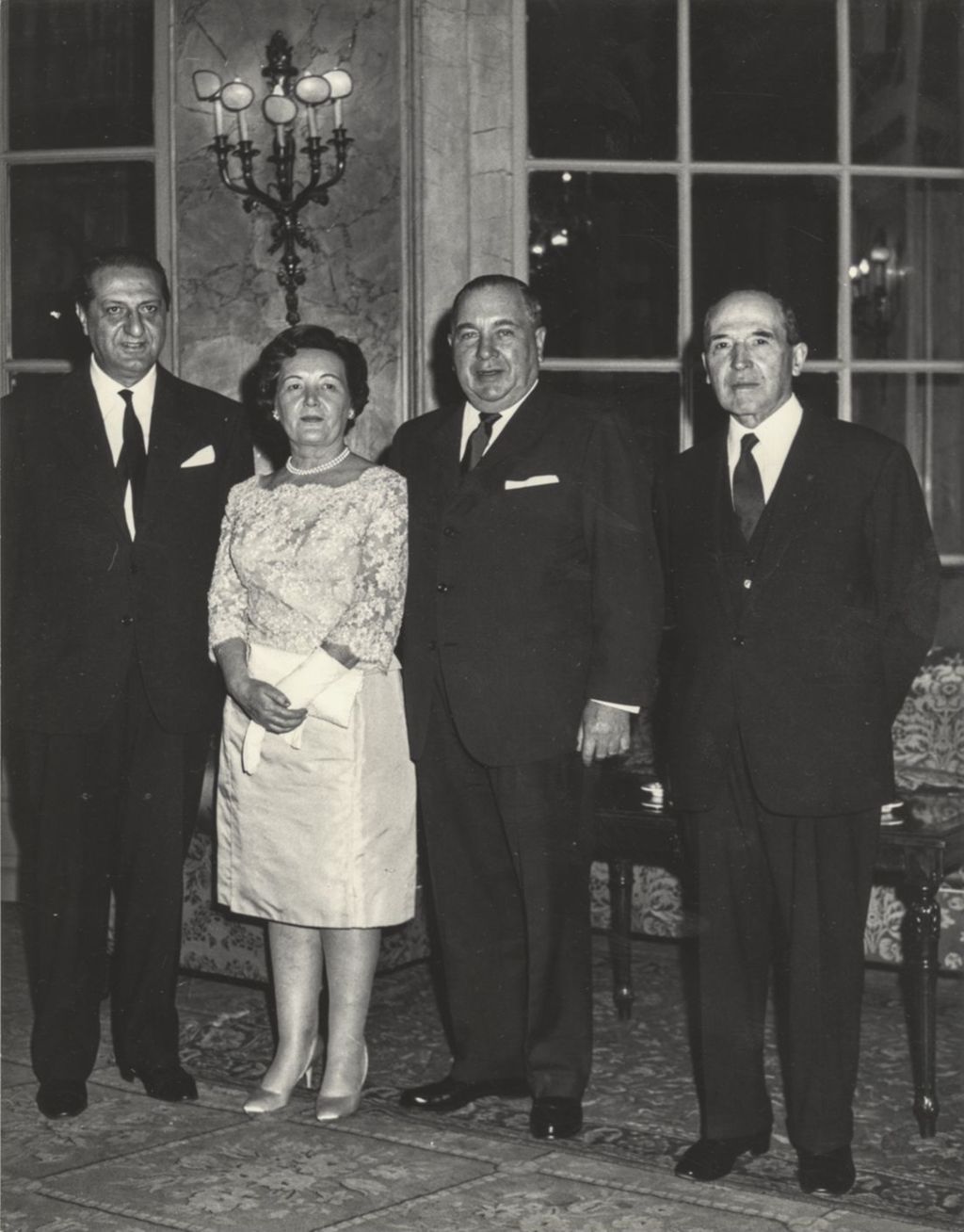 Miniature of Richard J. Daley and Eleanor Daley at a reception in Rome