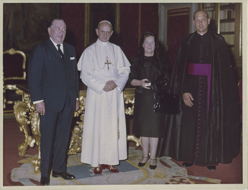 Richard J. Daley and Eleanor Daley with Pope Paul VI