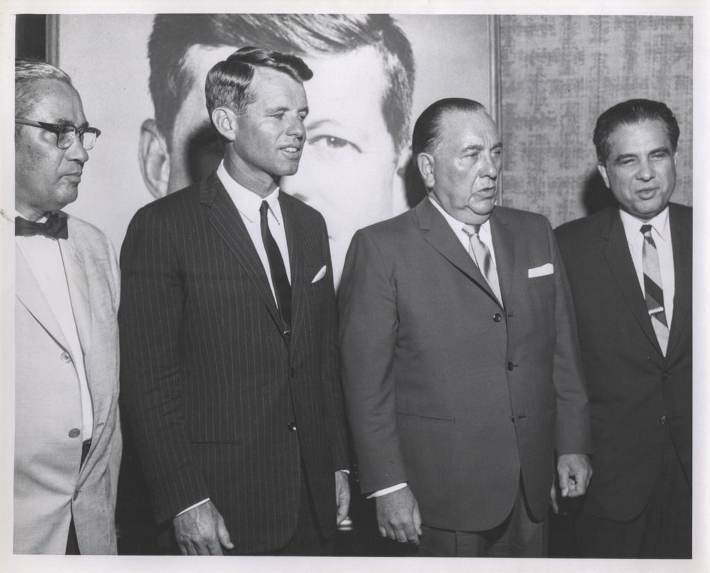 Miniature of Robert F. Kennedy and Richard J. Daley at an exhibition