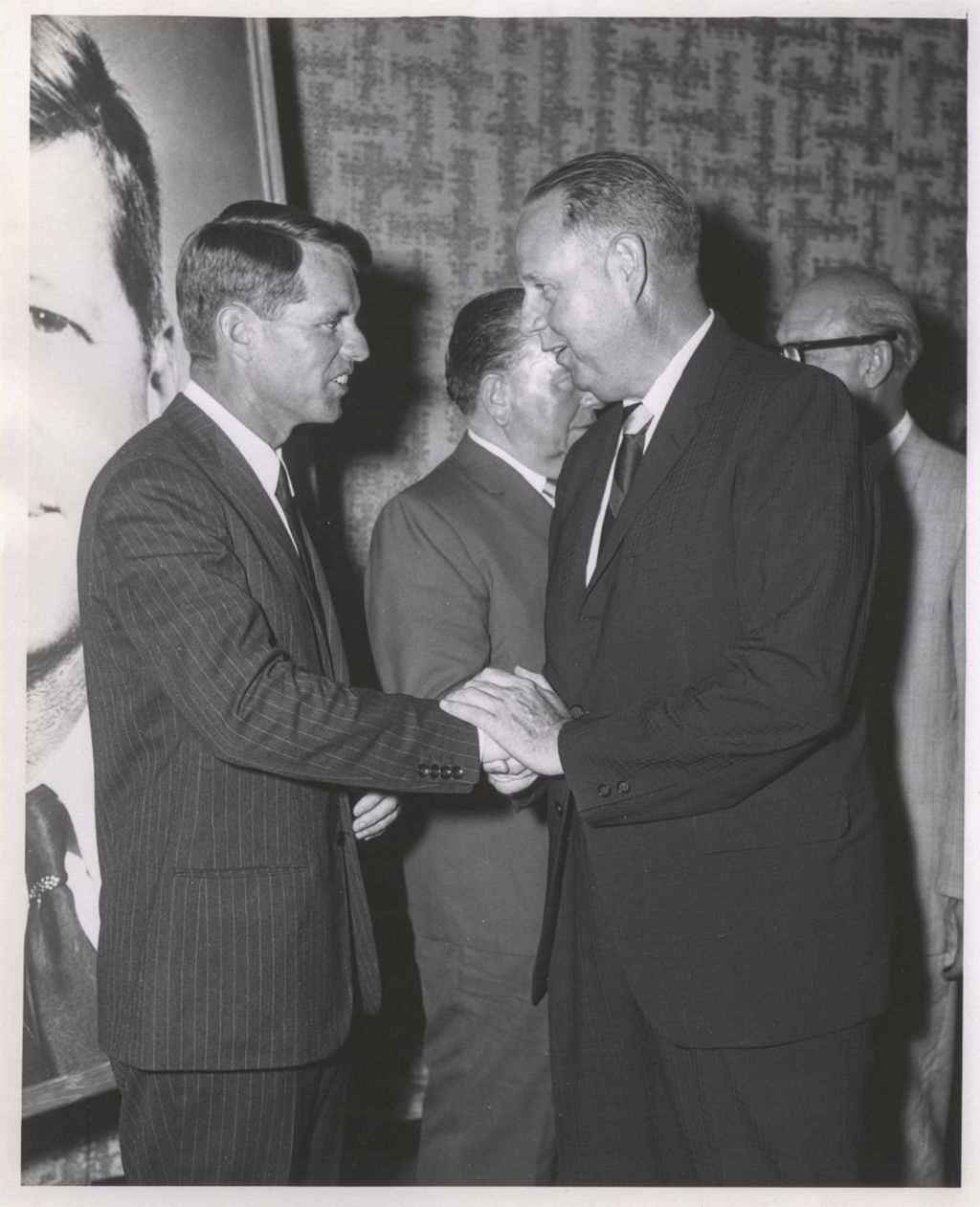 Robert F. Kennedy at an exhibition in Chicago