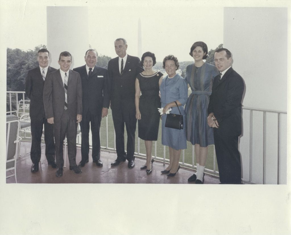 Daley family with Lyndon and Lady Bird Johnson at the White House