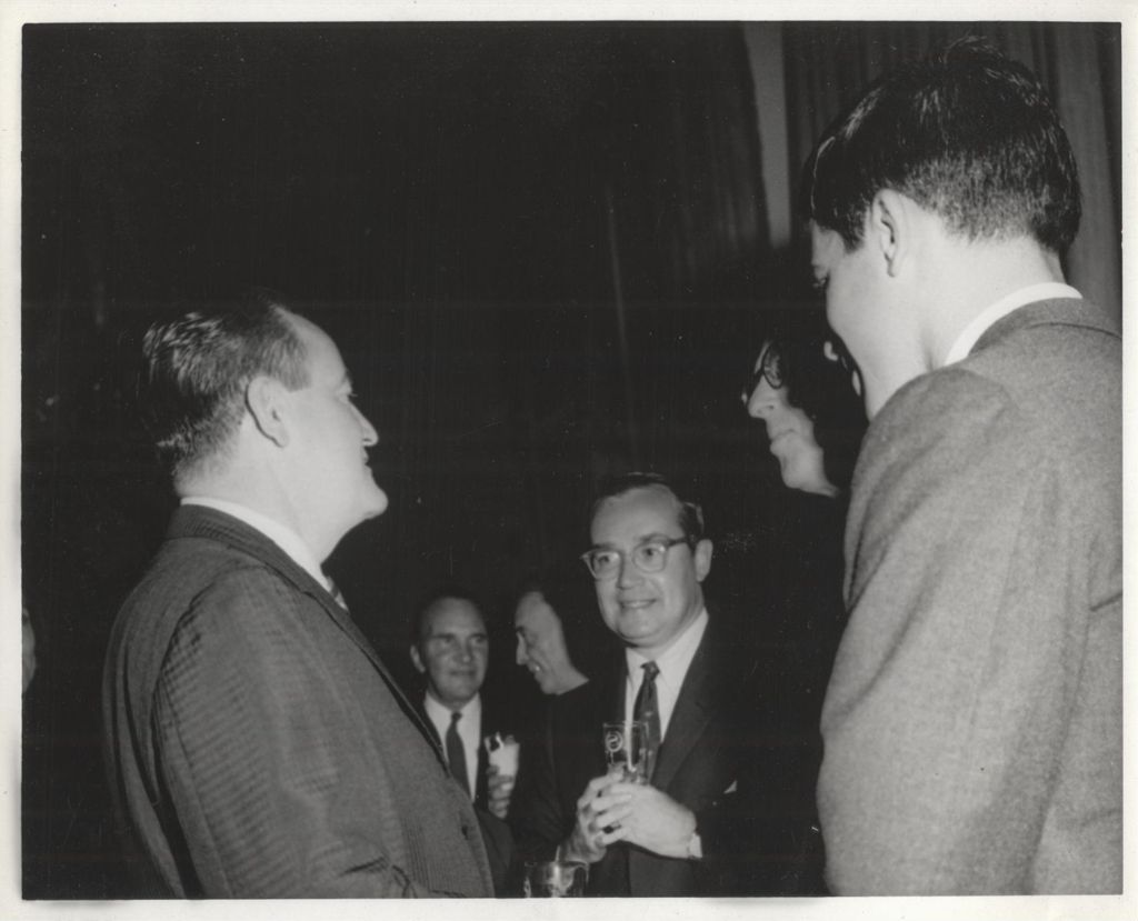 Hubert Humphrey at a reception