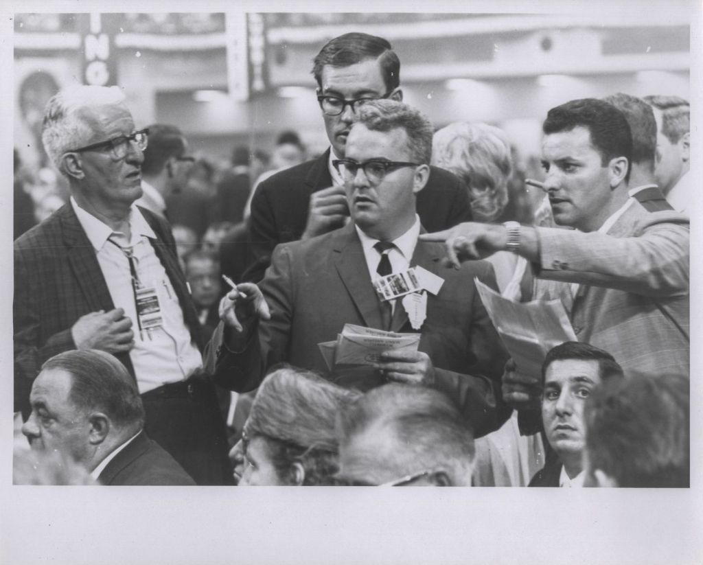 Miniature of Floor delegates at the 1964 Democratic Convention
