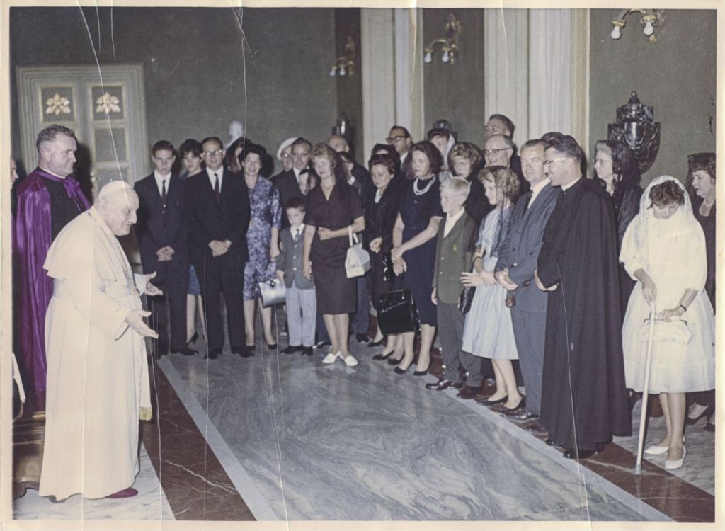 Miniature of Group audience with Pope John XXIII