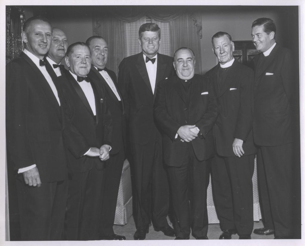 Group portrait with John F. Kennedy