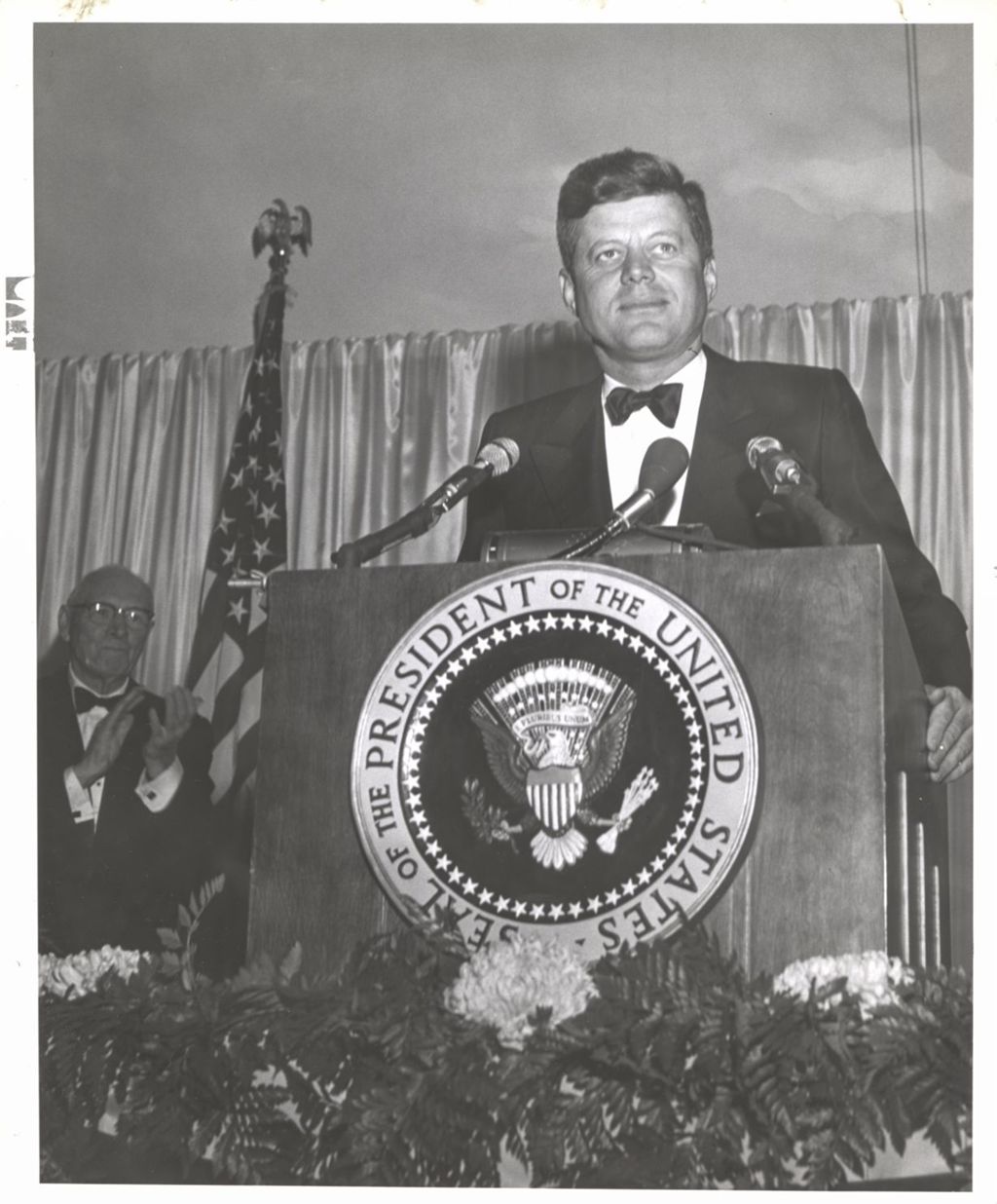Miniature of John F. Kennedy speaks at Democratic fundraising dinner