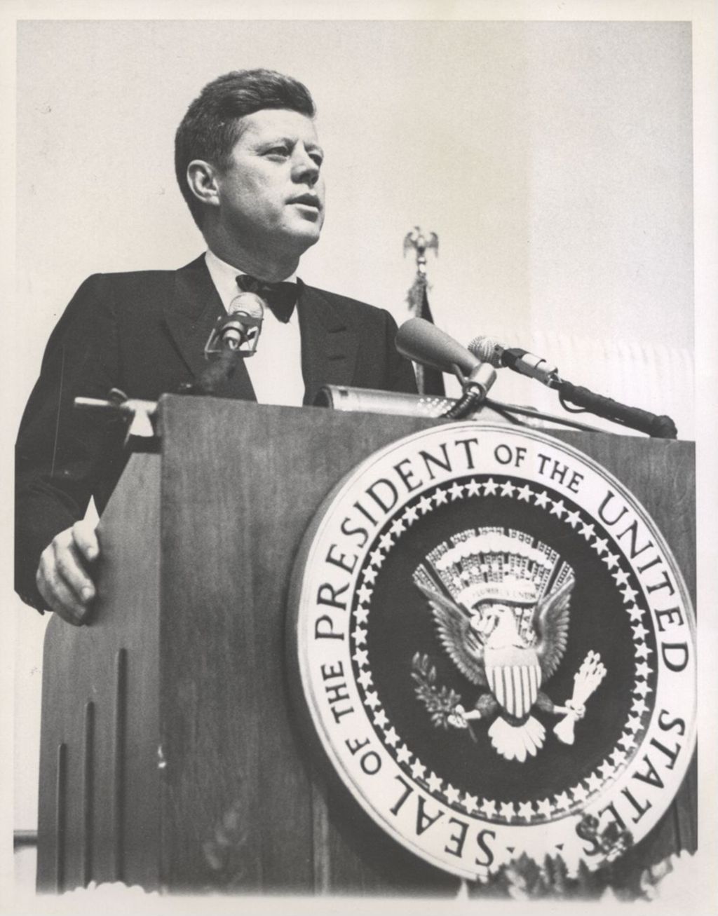 John F. Kennedy speaks at Democratic fundraising dinner