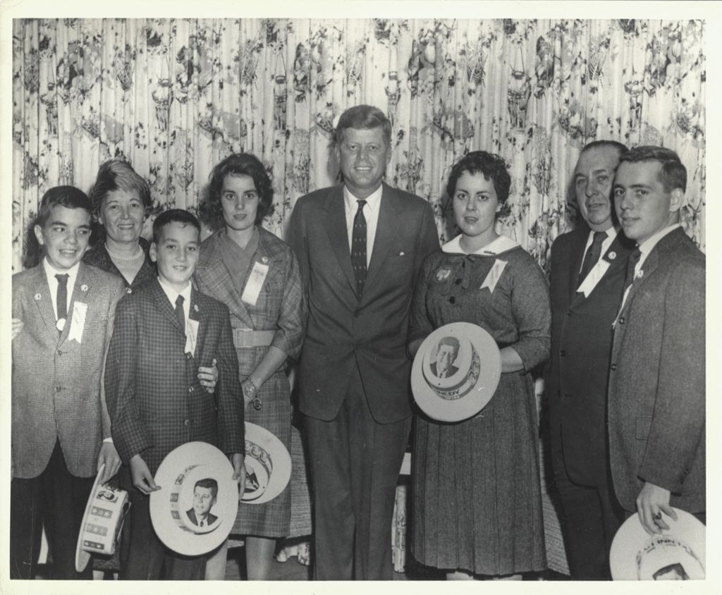 Miniature of John F. Kennedy posing with the Daley family