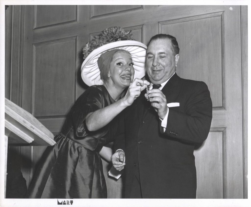 Carol Channing and Mayor Richard J. Daley