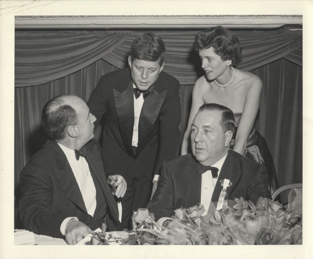 Adlai Stevenson, John F. Kennedy, Richard J. Daley, and Eunice Kennedy Shriver