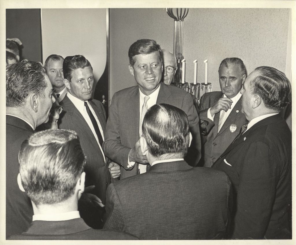 Miniature of John F. Kennedy, Richard J. Daley, and Otto Kerner