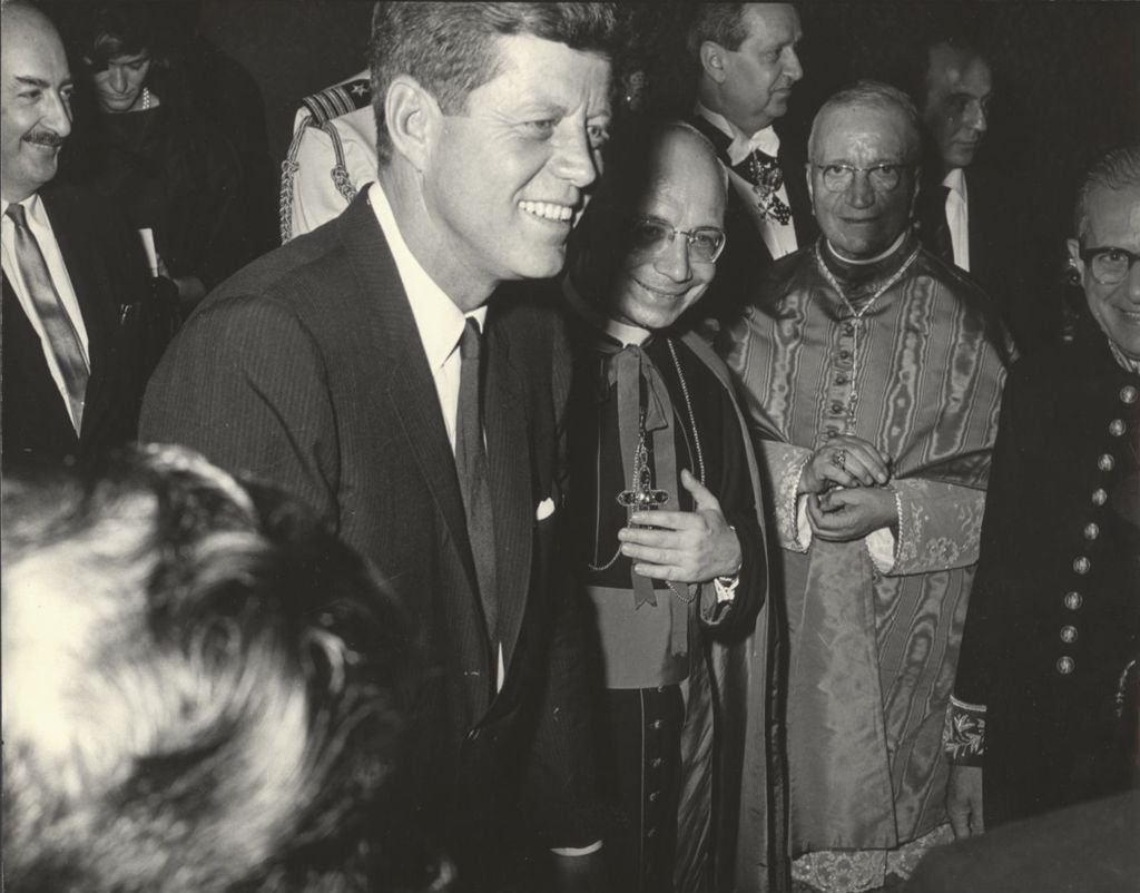 John F. Kennedy with clergy