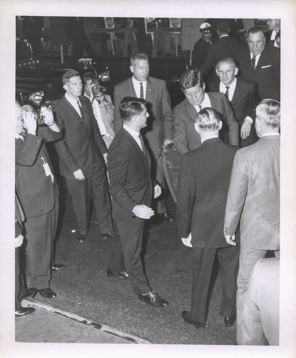 John F. Kennedy greeting citizens