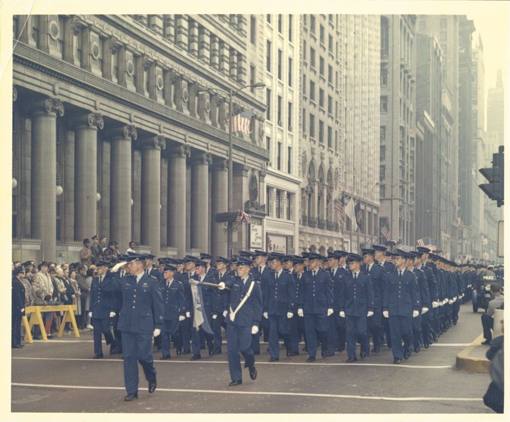 Miniature of U.S. Air Force parades past City Hall