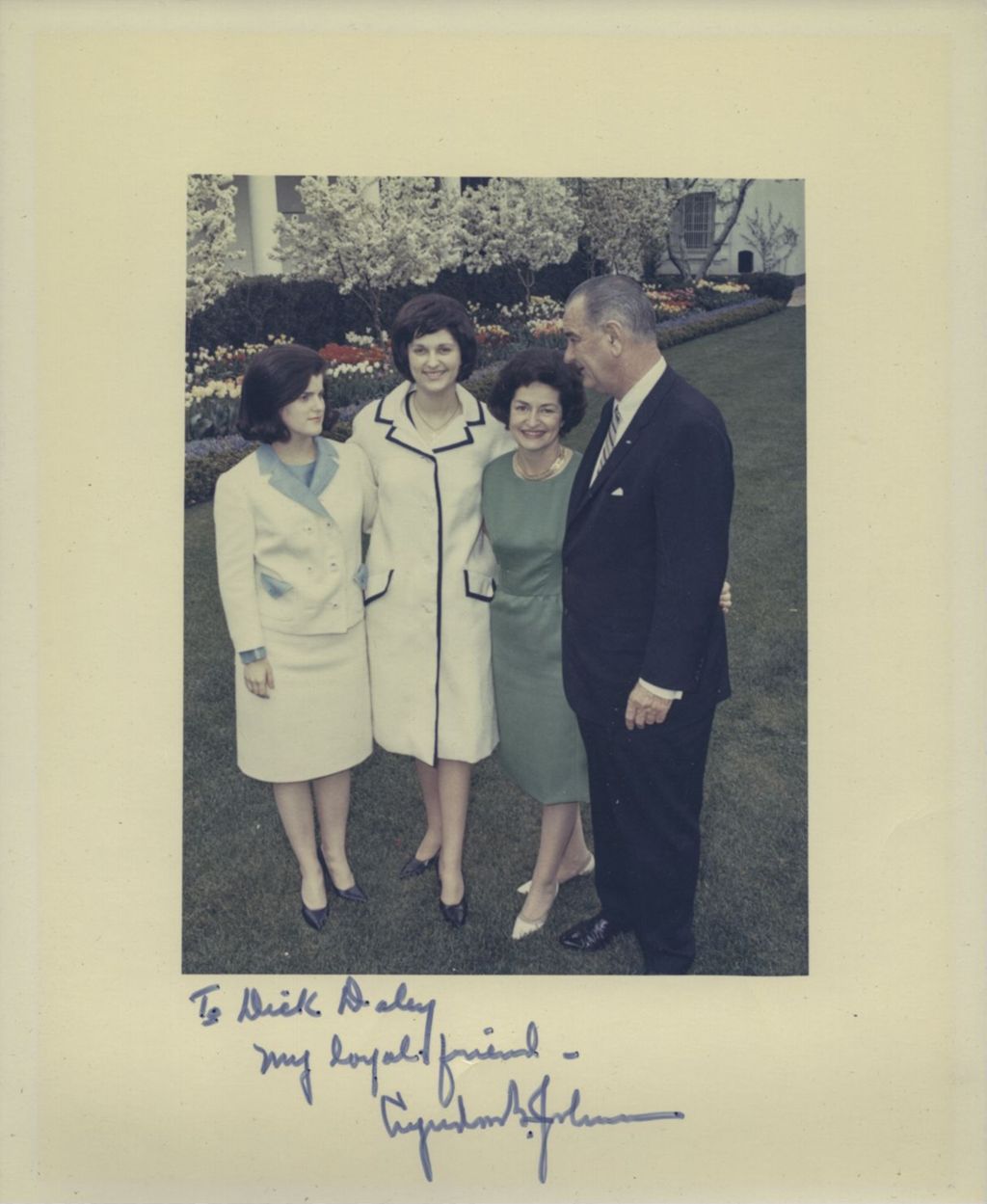 Miniature of President Lyndon B. Johnson and family