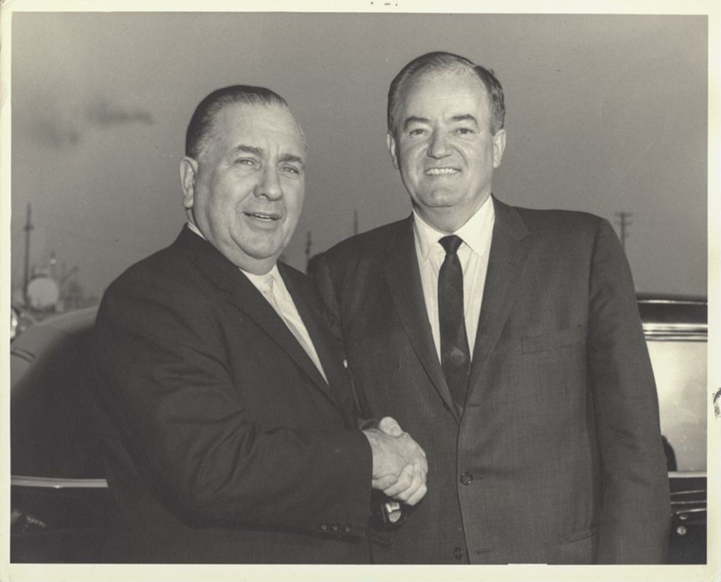 Richard J. Daley with Hubert Humphrey