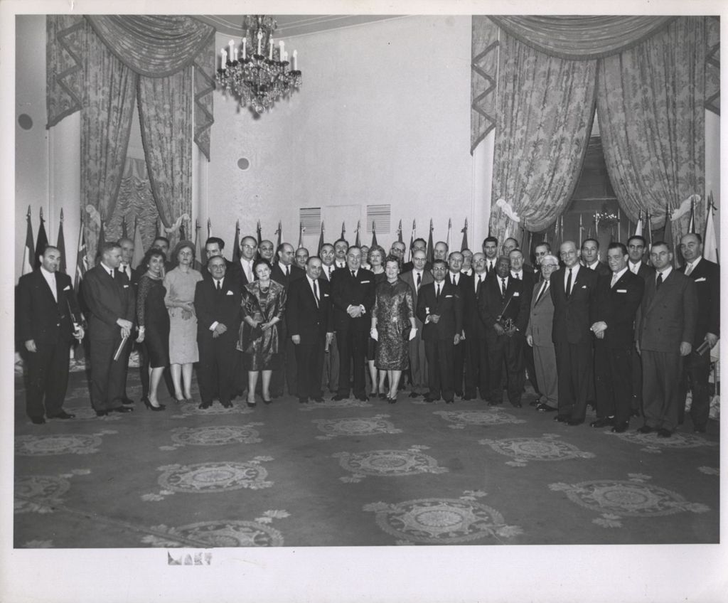 Miniature of Consular Corps reception with Richard J. and Eleanor Daley