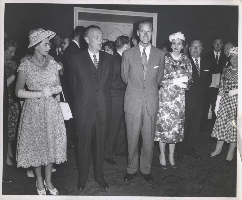 Queen Elizabeth II, William Stratton, Prince Philip, Richard J. and Eleanor Daley