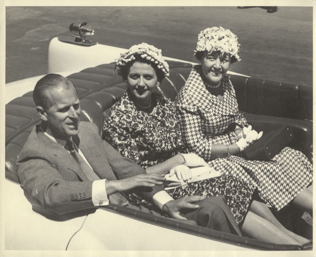 Miniature of Prince Philip, Shirley Stratton, and Eleanor Daley
