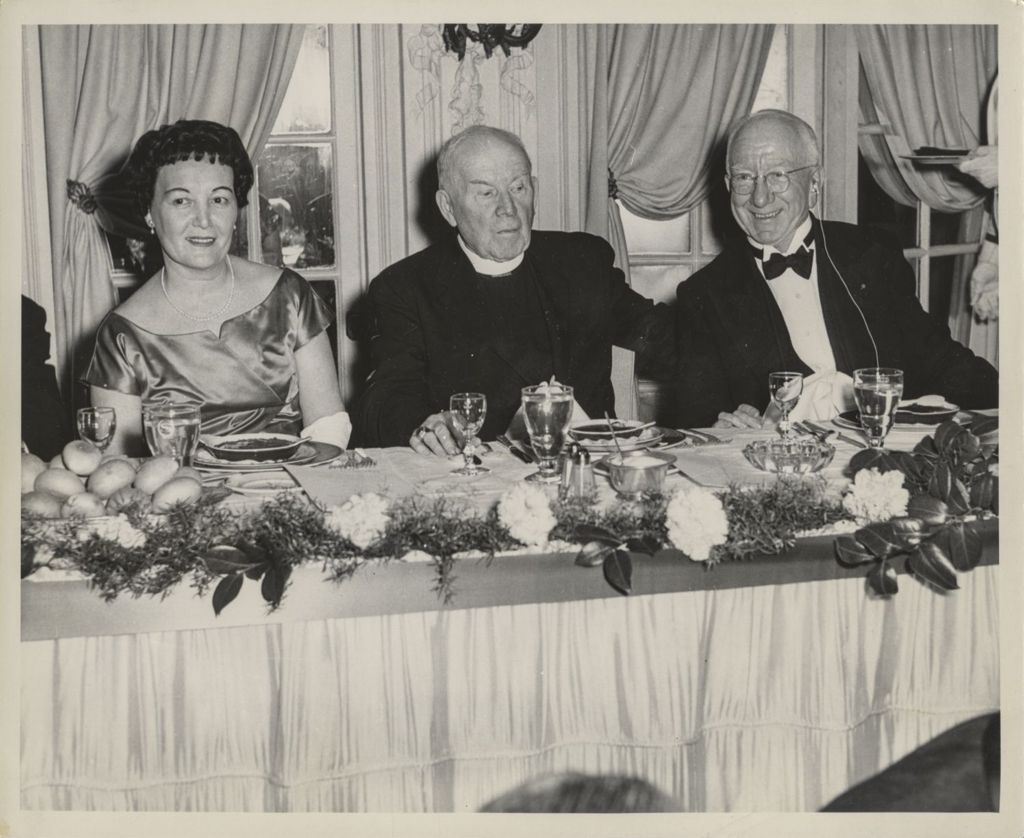Eleanor Daley and the President of Ireland at a banquet