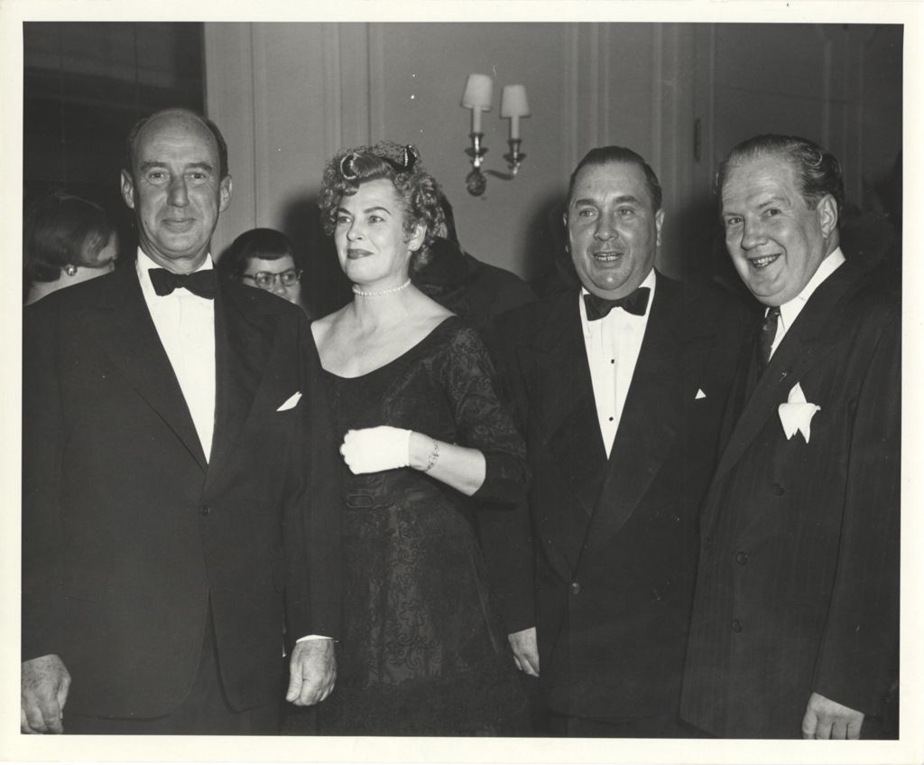 Adlai Stevenson II, Mrs. Edward Barrett, Richard J. Daley, Edward Barrett